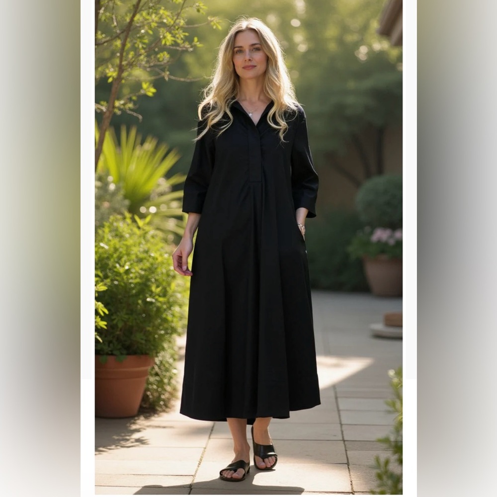 Cotton Caftan Dress